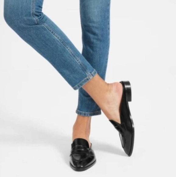 Everlane Shoes - Everlane Black The Modern Penny Loafer Mules/Slides